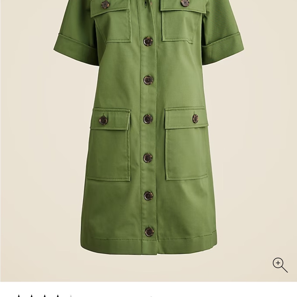 J. Crew Olive Gamine Utility Dress
